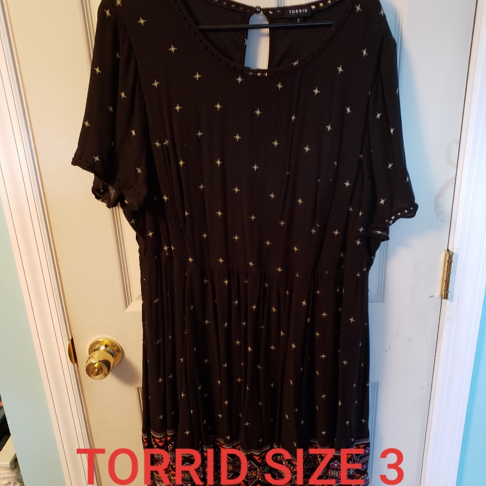 Black Aztec Border Dress